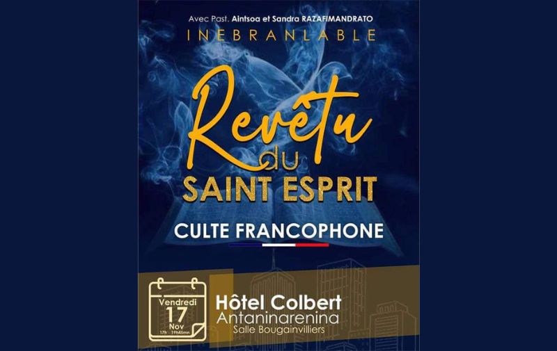 CULTE FRANCOPHONE: Revêtu du Saint-Esprit