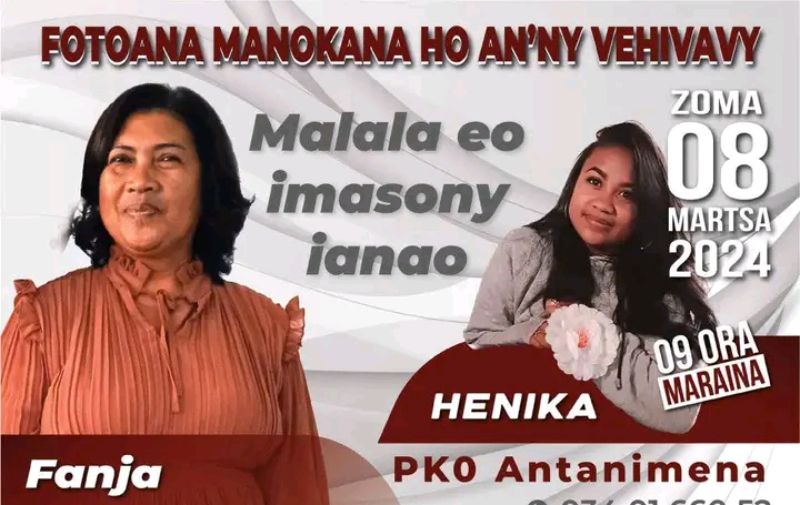 FOTOANA MANOKANA HOAN'NY VEHIVAVY: MALALA EO IMASONY IANAO