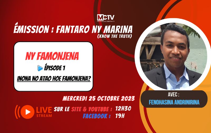 Famonjena : Inona no atao hoe Famonjena  Qu'est-ce que le salut ?  miaraka amin’i Fenohasina Andrinirina | MCTV (Madagascar Christian Television)