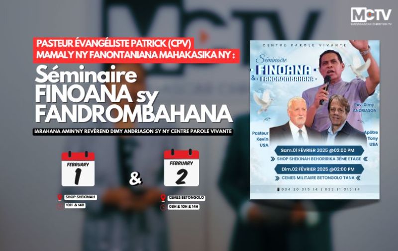SEMINAIRE FINOANA SY FANDROMBAHANA