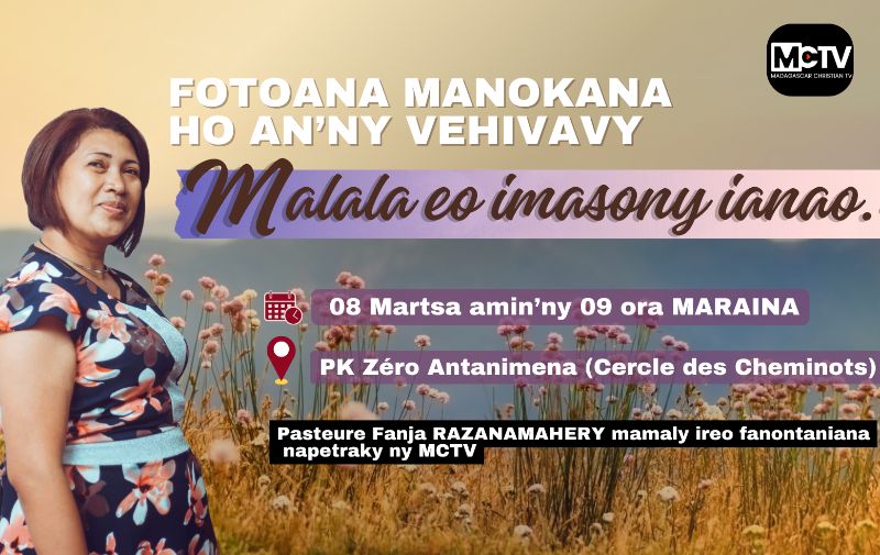 FOTOANA MANOKANA HOAN'NY VEHIVAVY MALALA EO IMASONY IANAO