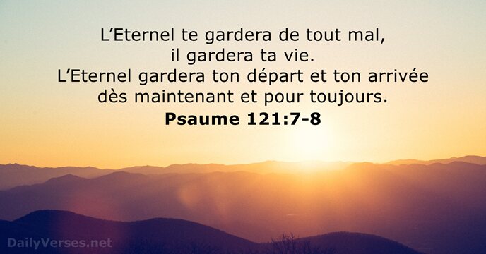 Psaume 121:7-8
